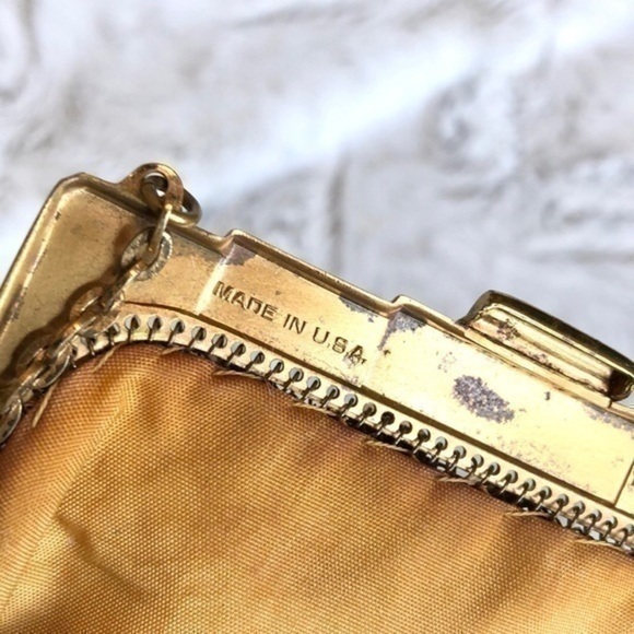 Whiting & Davis Gold Metal Mesh Handbag